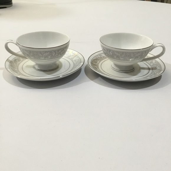 Vintage 70’s Imperial ‘Whitney’ China Coffee cups and saucers Set of 4 - Picture 2 of 12